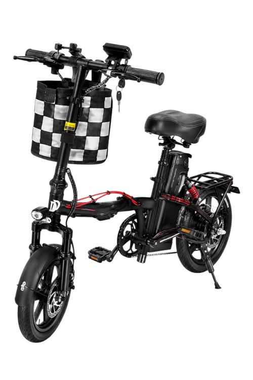 DDC Sport M1 E-Bike, Compact Folding E-Bike for Adults with Rear Rack and Shock Absorption M1